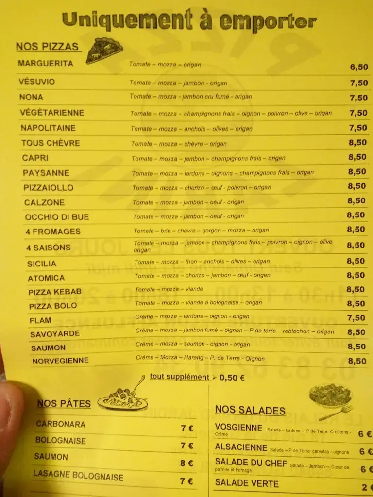 Menu_Pizzeria LARINI - Le Relais Du Grand Jardin_Gondreville_image_3