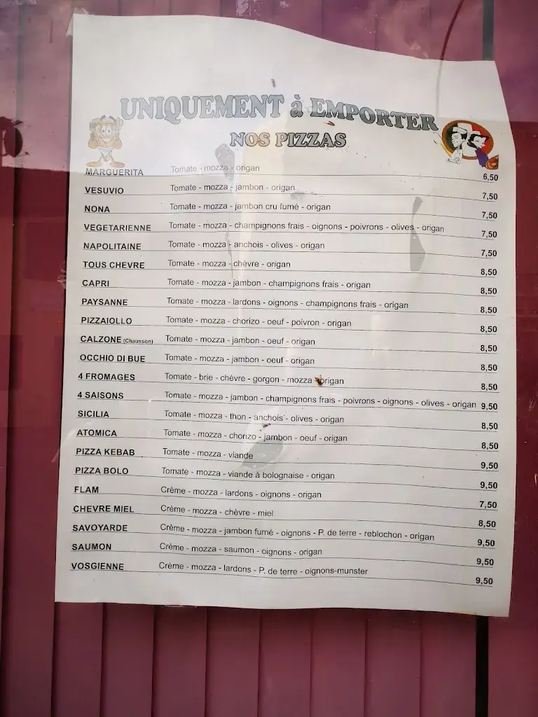 Menu_Pizzeria LARINI - Le Relais Du Grand Jardin_Gondreville_image_4