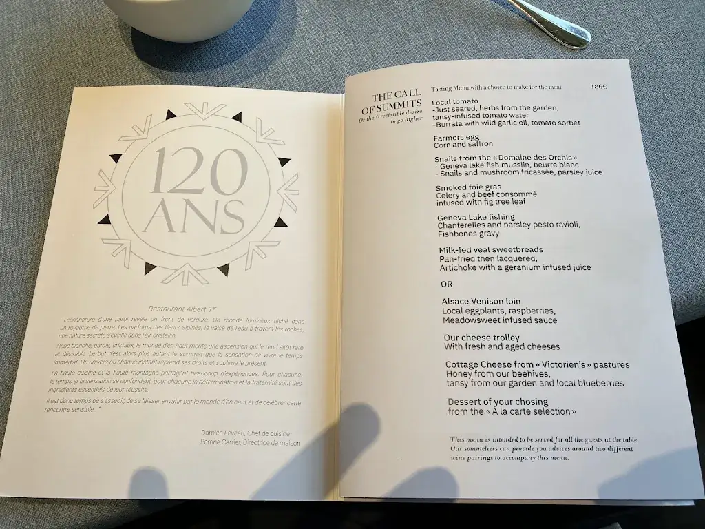 Menu_Albert 1er Restaurant_Chamonix-Mont-Blanc_immagine_1
