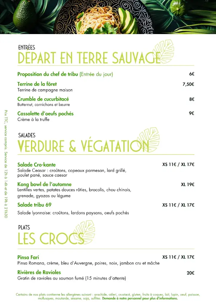 Menu_In Jungle - Resto Pub/club Hôtel_Beauvallon_immagine_3
