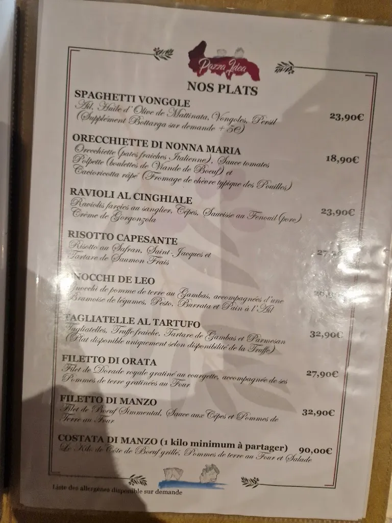 Menü_Restaurant Pazza Idea_Guebwiller_Bild_1