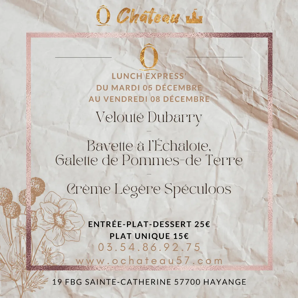 Menu_Restaurant Ô Château_Hayange_imagen_2