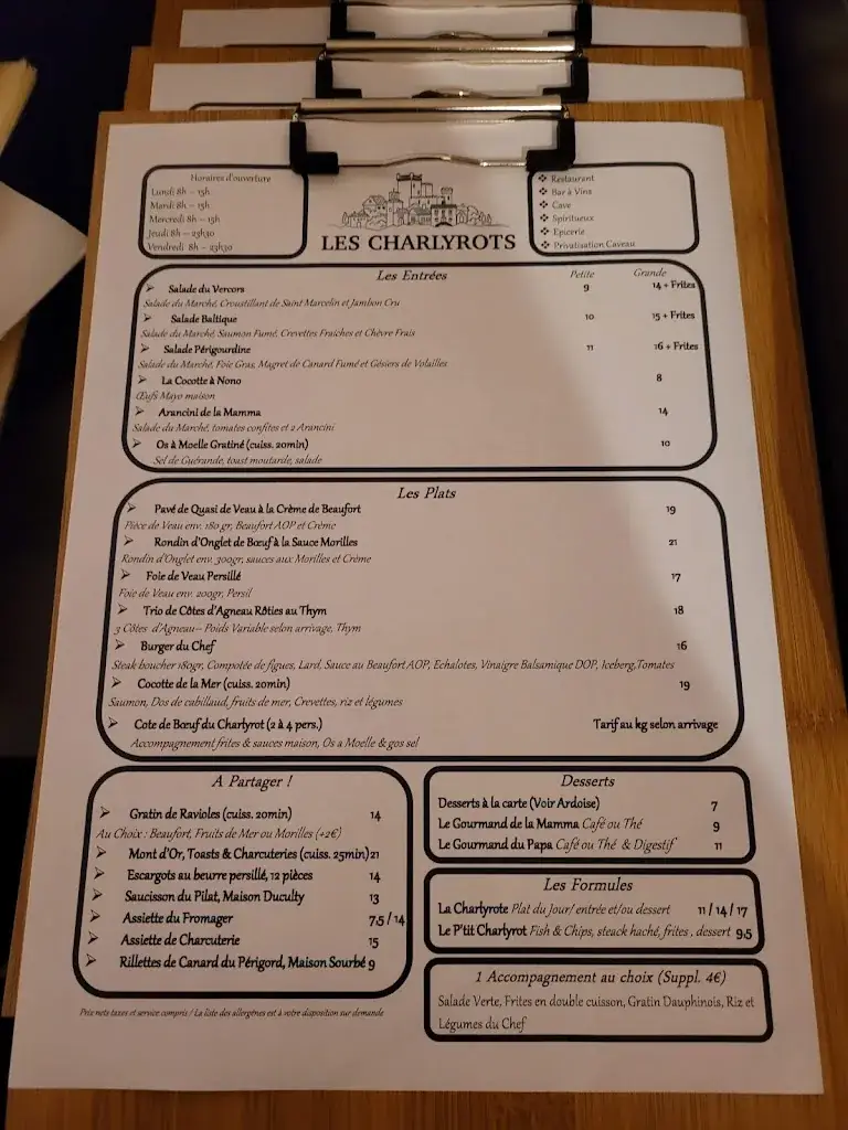 Menu_« LES CHARLYROTS » Mamma Gina_Charly_image_2