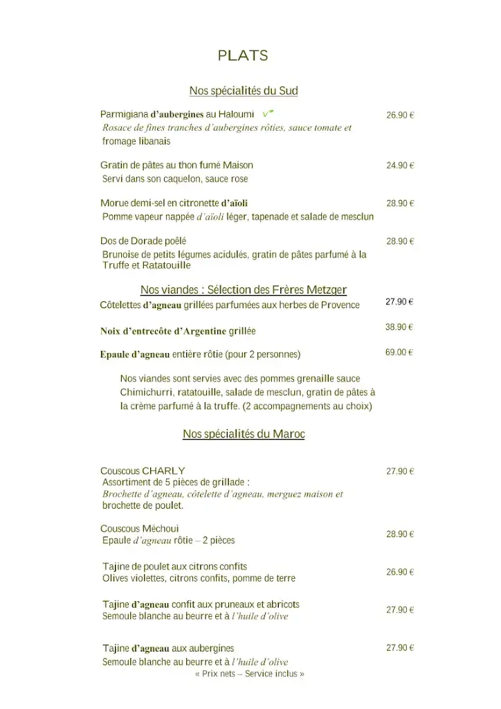 Menu_Charly Restaurant Méditerranéen_Paris_image_3