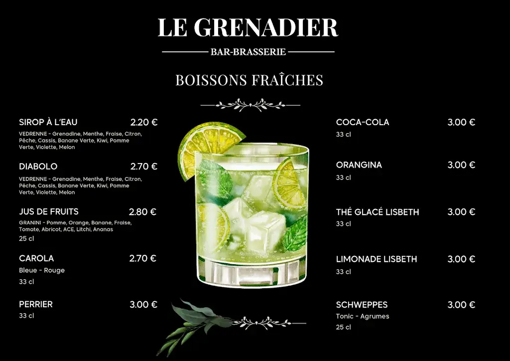 Menu_Le Grenadier - Brasserie_Herrlisheim_image_2
