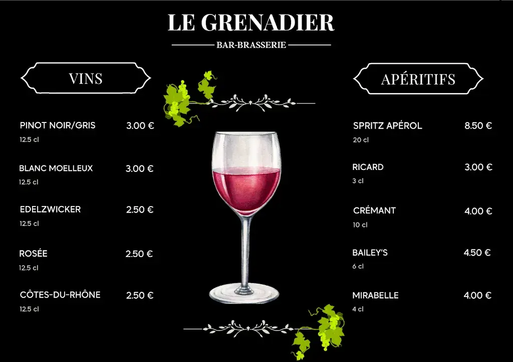 Menu_Le Grenadier - Brasserie_Herrlisheim_image_3