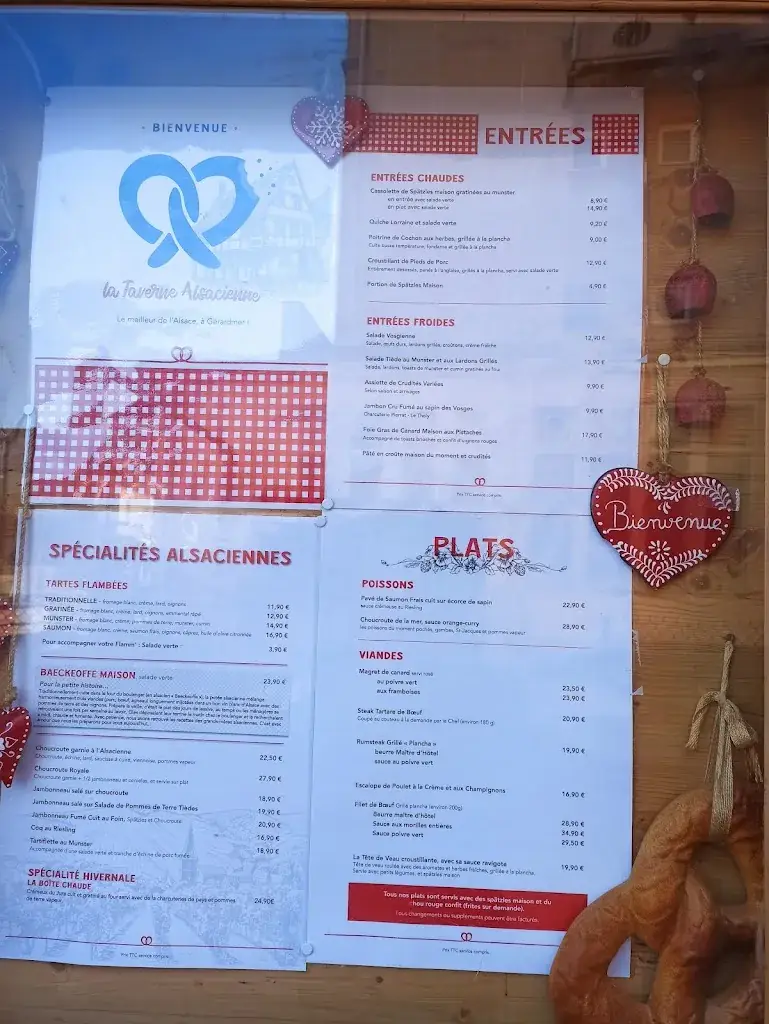Menu_La Taverne Alsacienne_Gérardmer_image_1