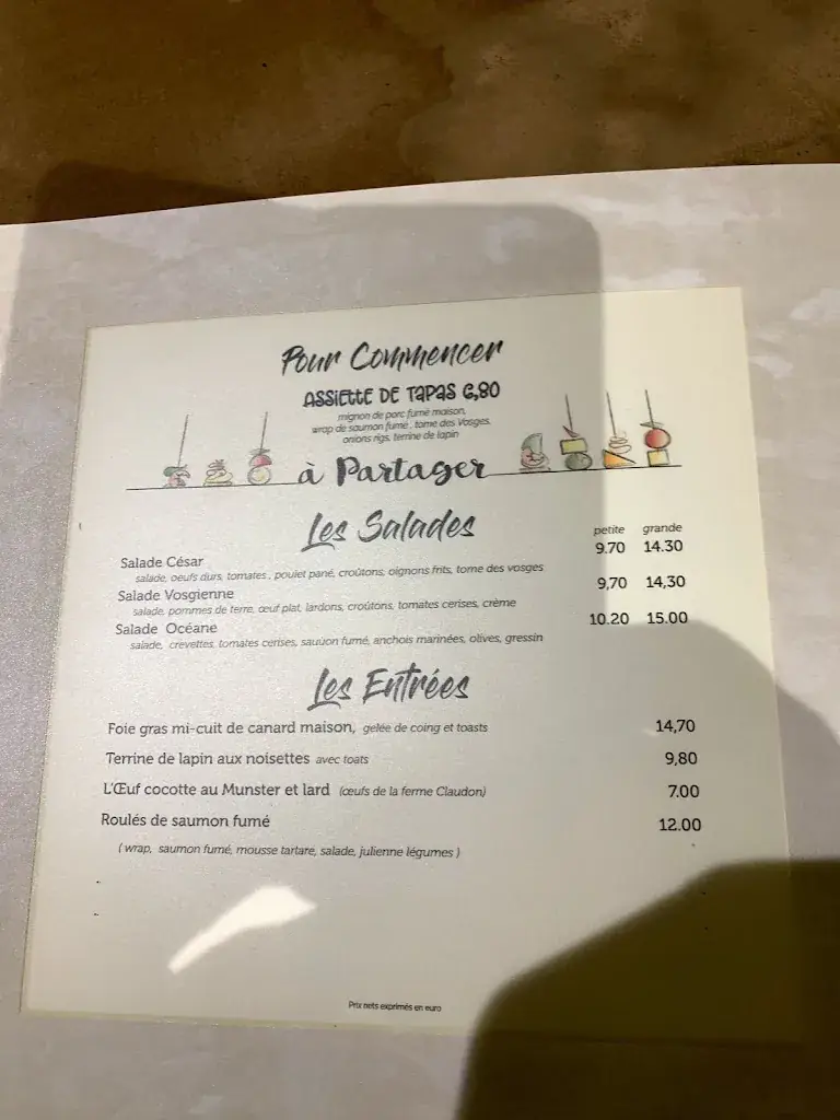 Menu_Restaurant le Bistrot de la Perle_Gérardmer_image_1