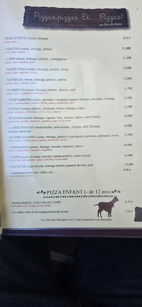 Menu_Le Couaroge_Gérardmer_imagen_1