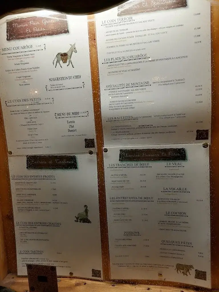 Menu_Le Couaroge_Gérardmer_imagen_4