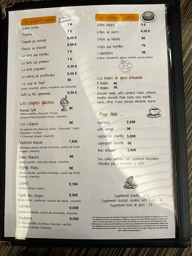 Menu_O Lac - Bar Brasserie_Gérardmer_image_3