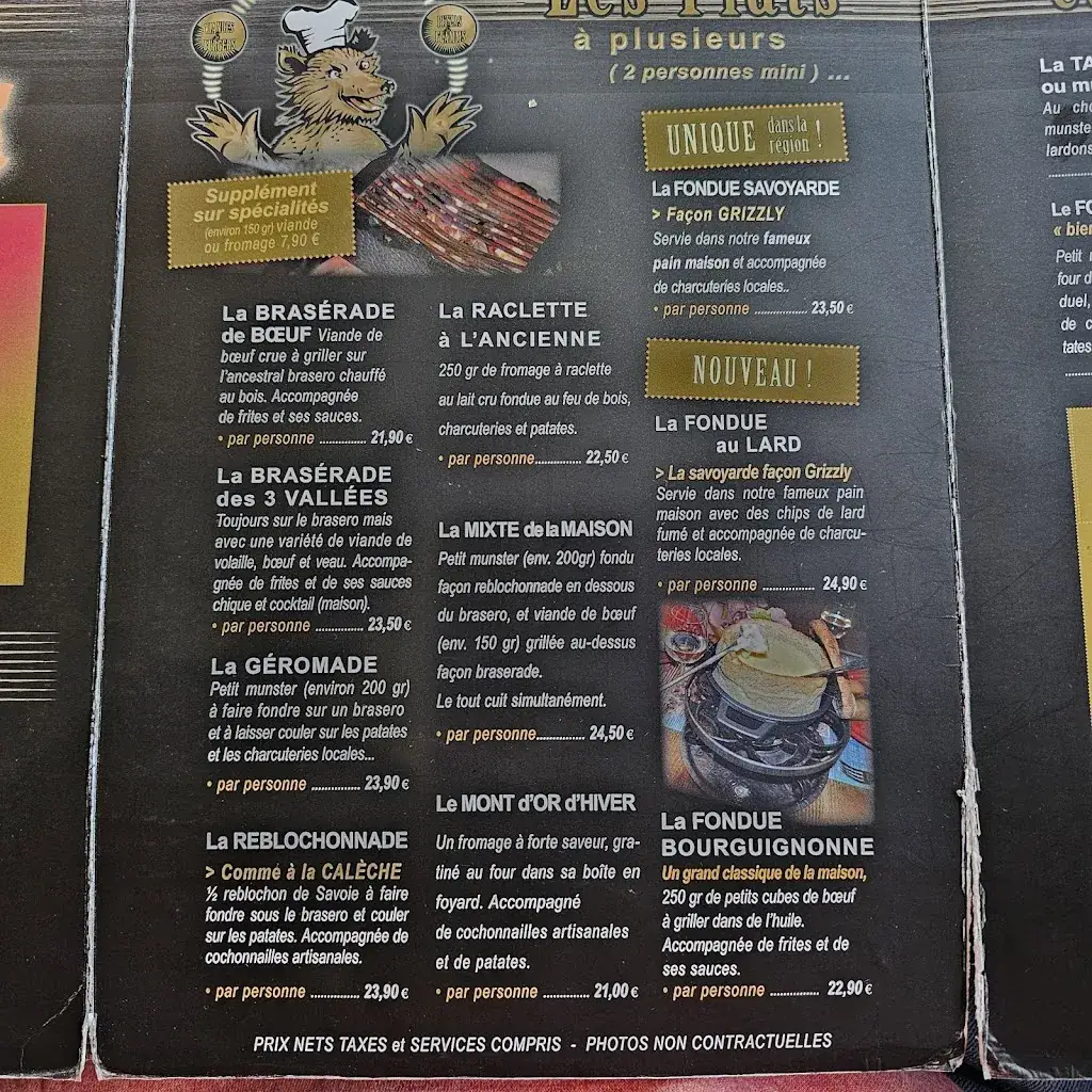 Menü_Brasserie du Grizzly_Gérardmer_Bild_4