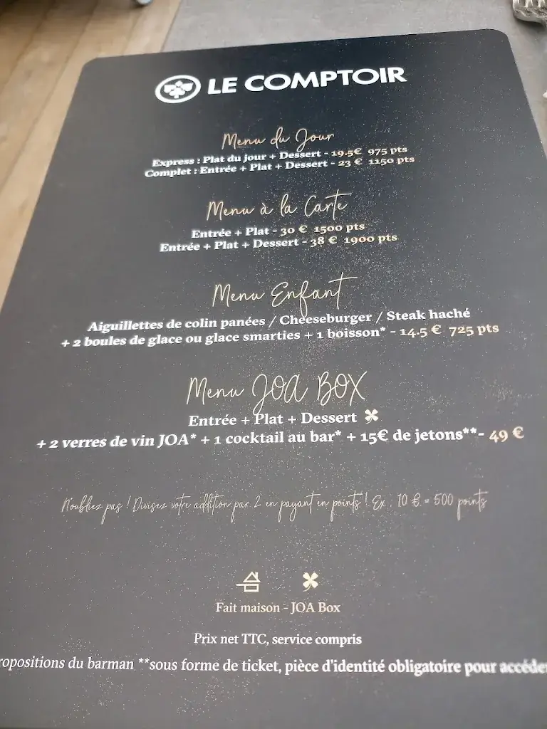 Menü_Restaurant Comptoir JOA de Gérardmer_Gérardmer_Bild_2