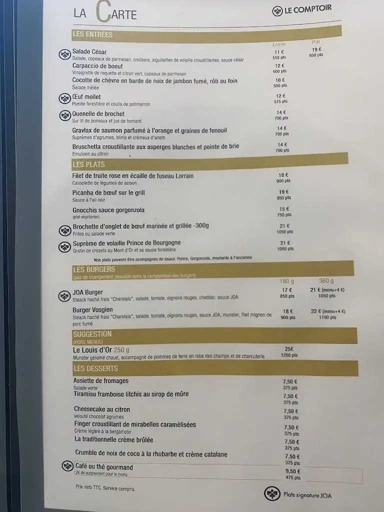 Menü_Restaurant Comptoir JOA de Gérardmer_Gérardmer_Bild_4