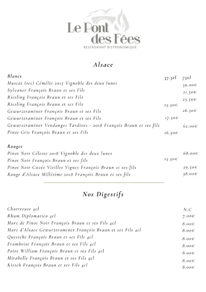 Menu_Restaurant Le Pont des Fées_Gérardmer_immagine_3