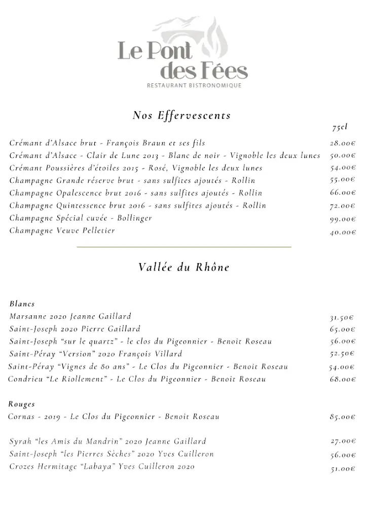 Menu_Restaurant Le Pont des Fées_Gérardmer_immagine_4
