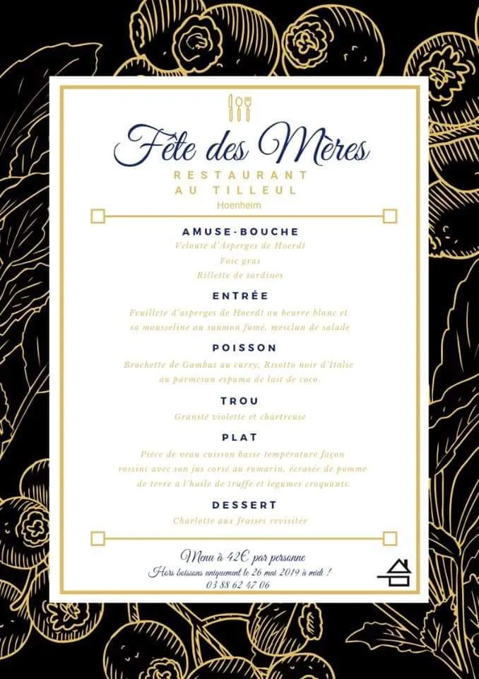 Menu_Restaurant Au Tilleul à hoenheim_Hœnheim_image_4
