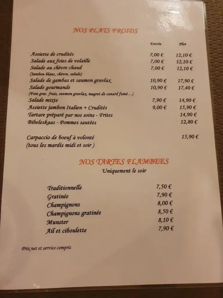 Menü_Restaurant L'industrie_Haguenau_Bild_1