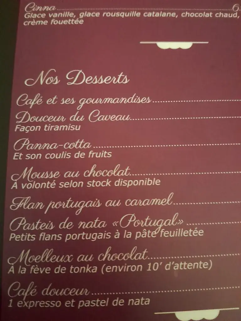 Menu_O Caveau du Théâtre_Haguenau_imagen_1