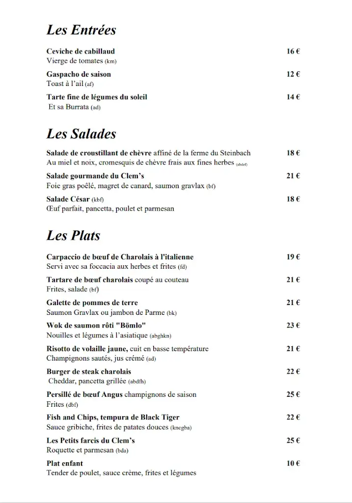 Menu_Le Clem's_Haguenau_image_1