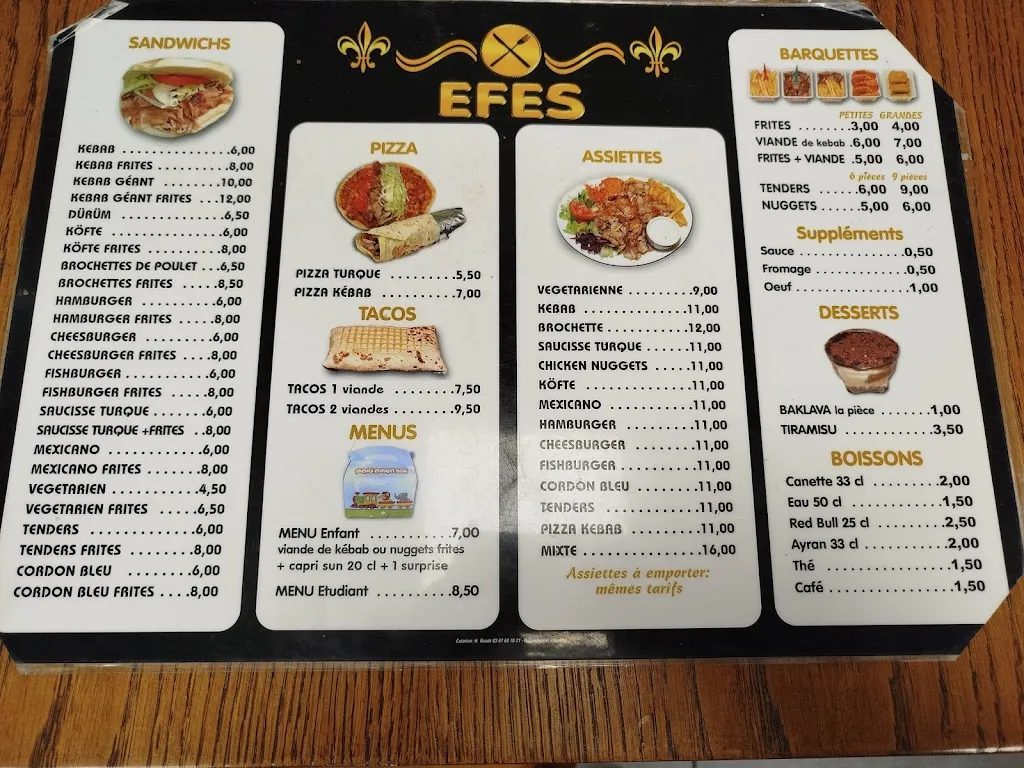 Menu_Snack Efes Resto Rapide_Herserange_image_1