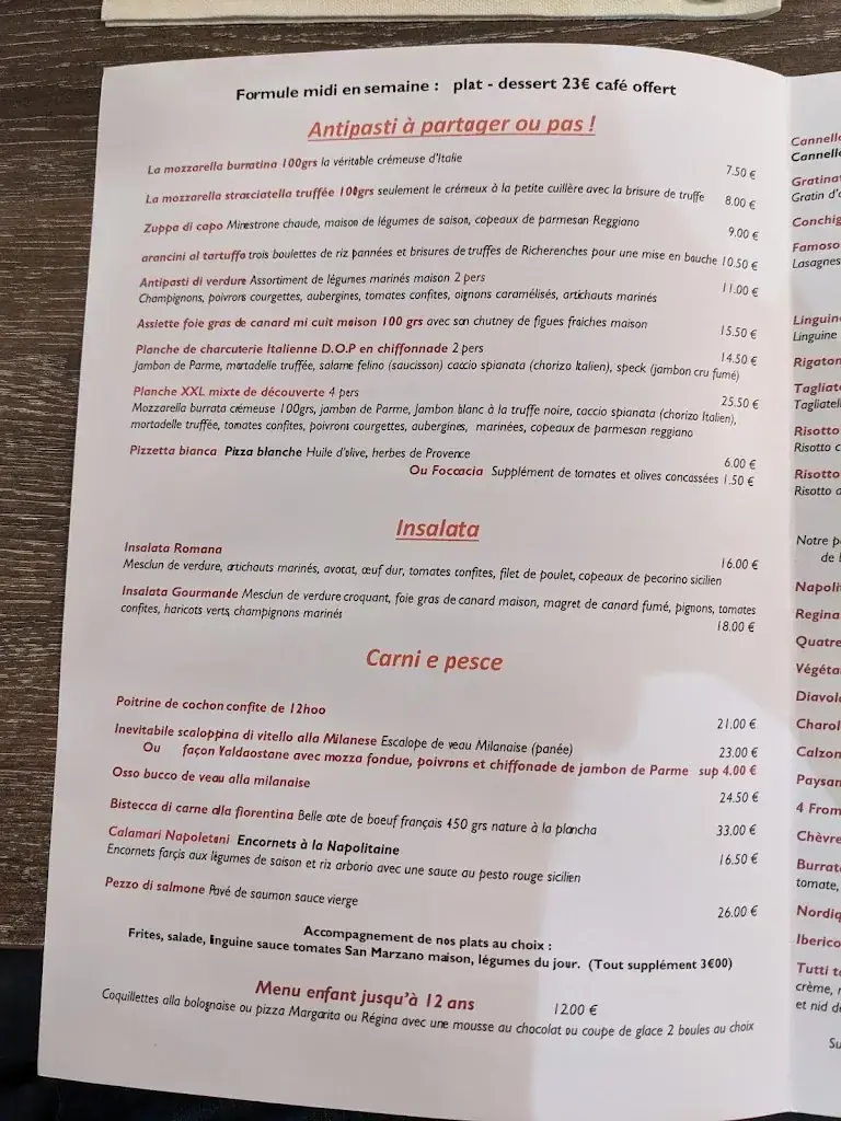 Menu_trattoria L'Allegria_Charbonnières-les-Bains_image_2