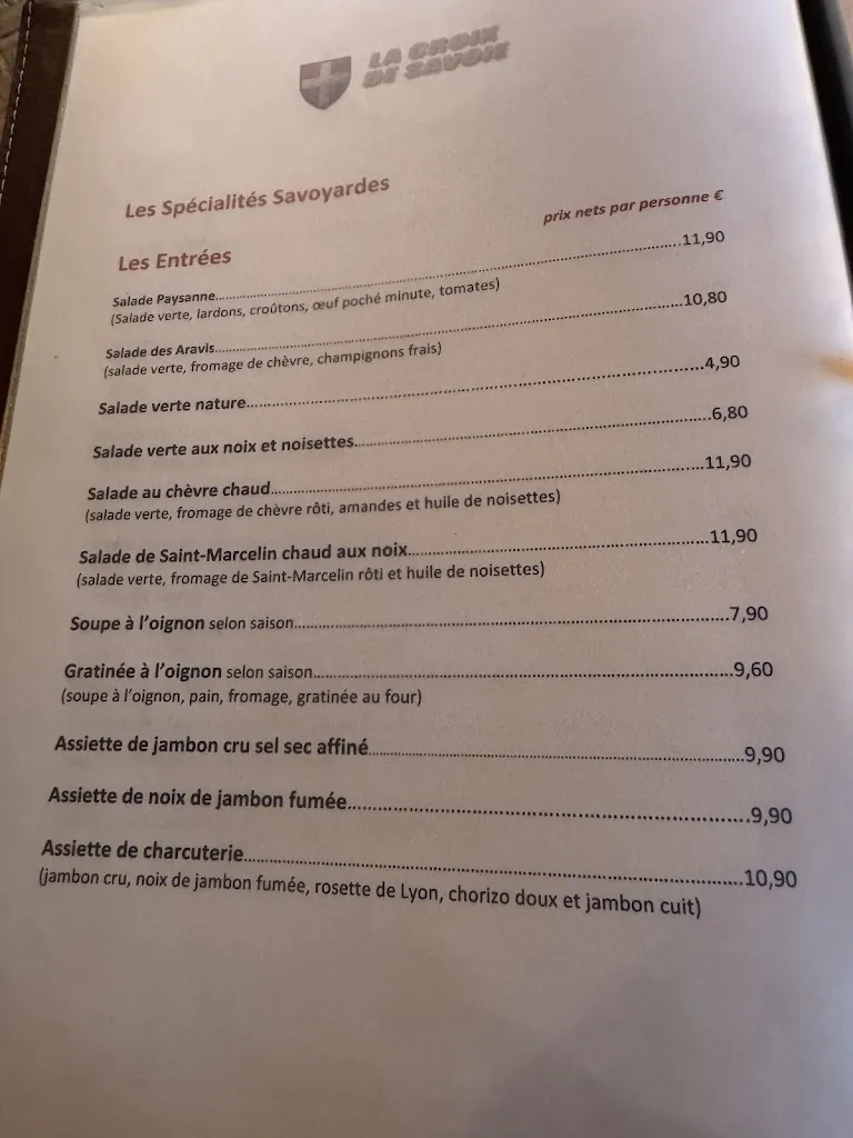 Menu_La Croix de Savoie_Illkirch-Graffenstaden_image_4
