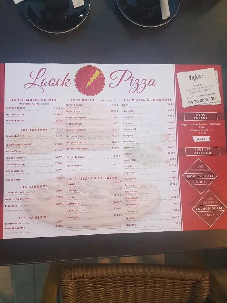 Menu_Restaurant Du Lac - Loock Pizza_Belledonne_immagine_1