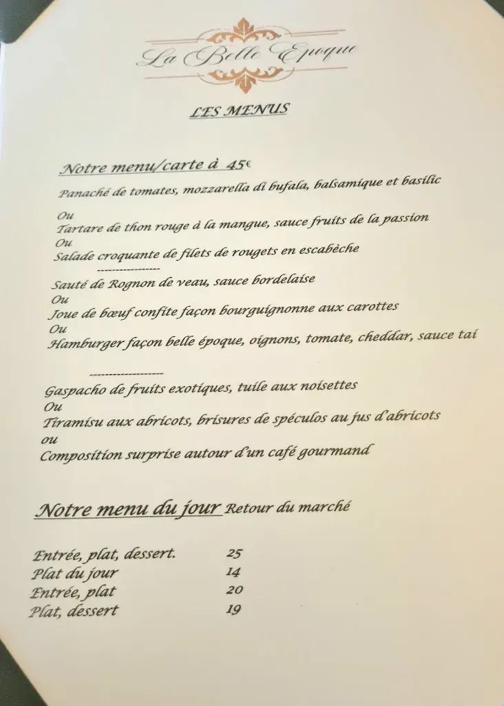 Menu_Restaurant La Belle Epoque_Homécourt_image_2