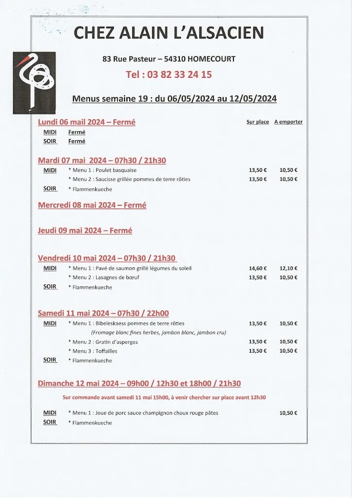 Menu_Chez Alain l'Alsacien_Homécourt_image_1