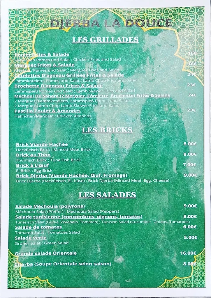 Menu_D'Jerba La Douce_Colmar_immagine_2