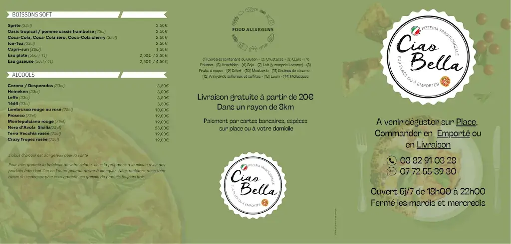 Menu_Pizzeria Ciao Bella Hettange_Hettange-Grande_image_2