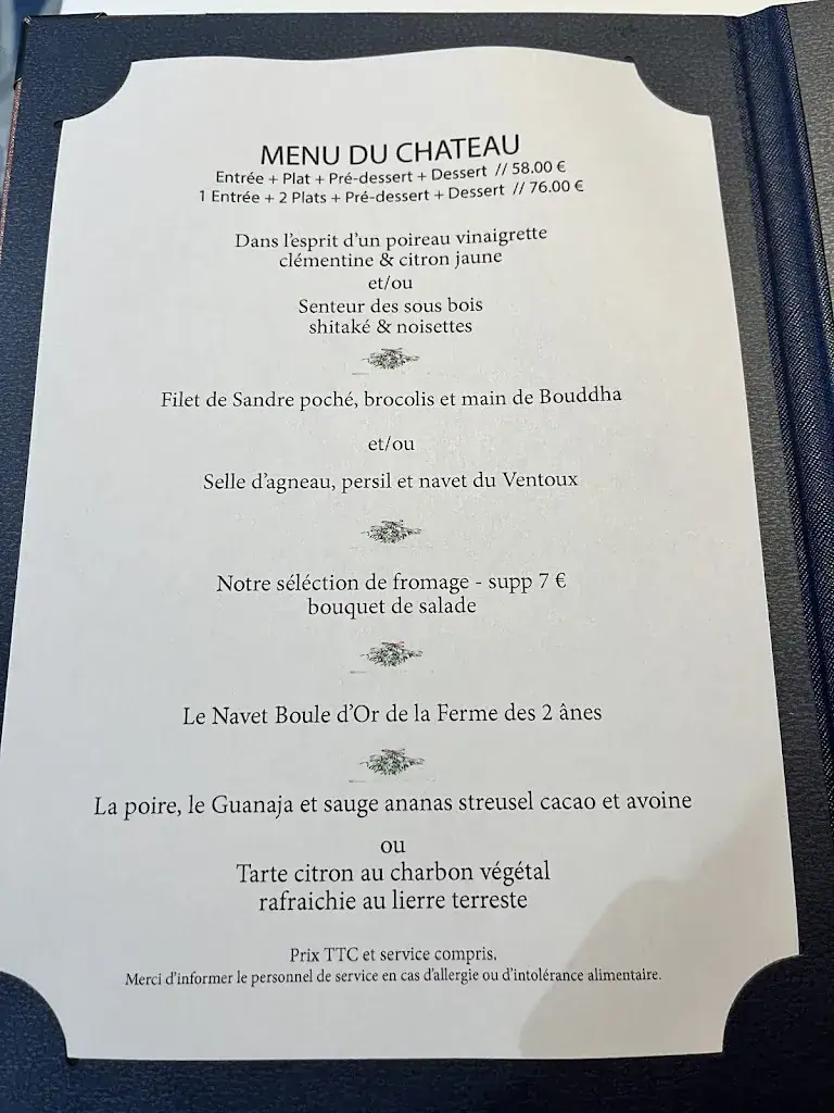 Menu_Restaurant Avenir - Vatel Academy Lyon_Marcy-l'Étoile_image_2