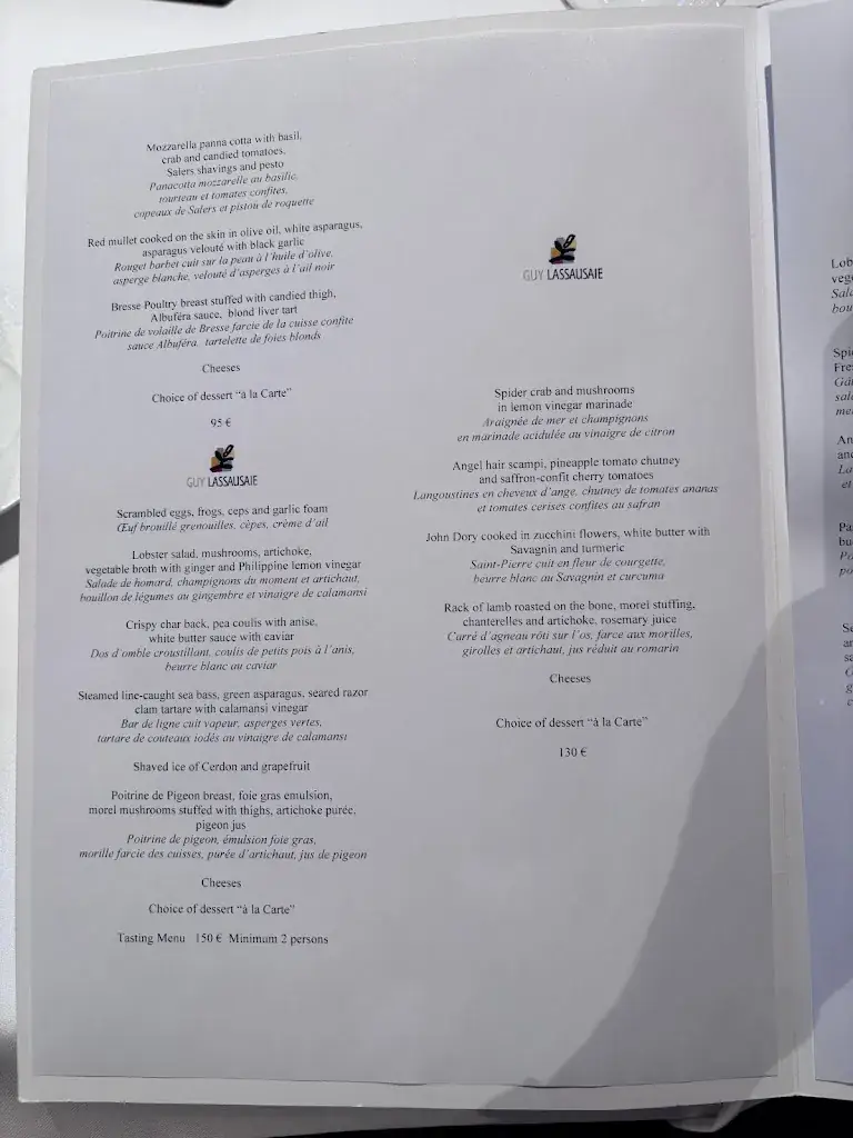 Menü_Restaurant Guy Lassausaie_Chasselay_Bild_4
