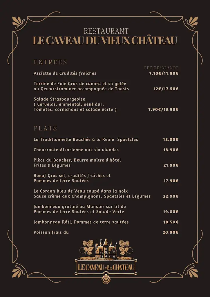 Menu_Le Caveau du vieux château_Hochfelden_image_3