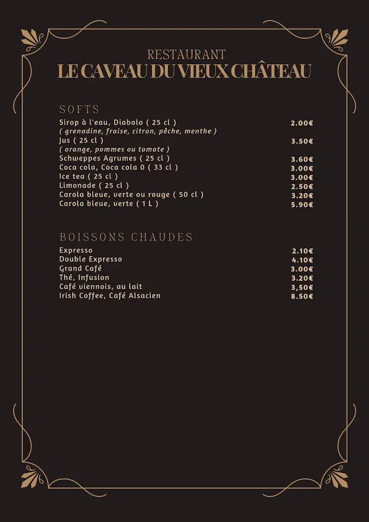 Menu_Le Caveau du vieux château_Hochfelden_image_4