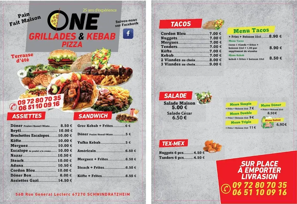 Menu_One Grillades & Kebab / Pizza_Schwindratzheim_image_1