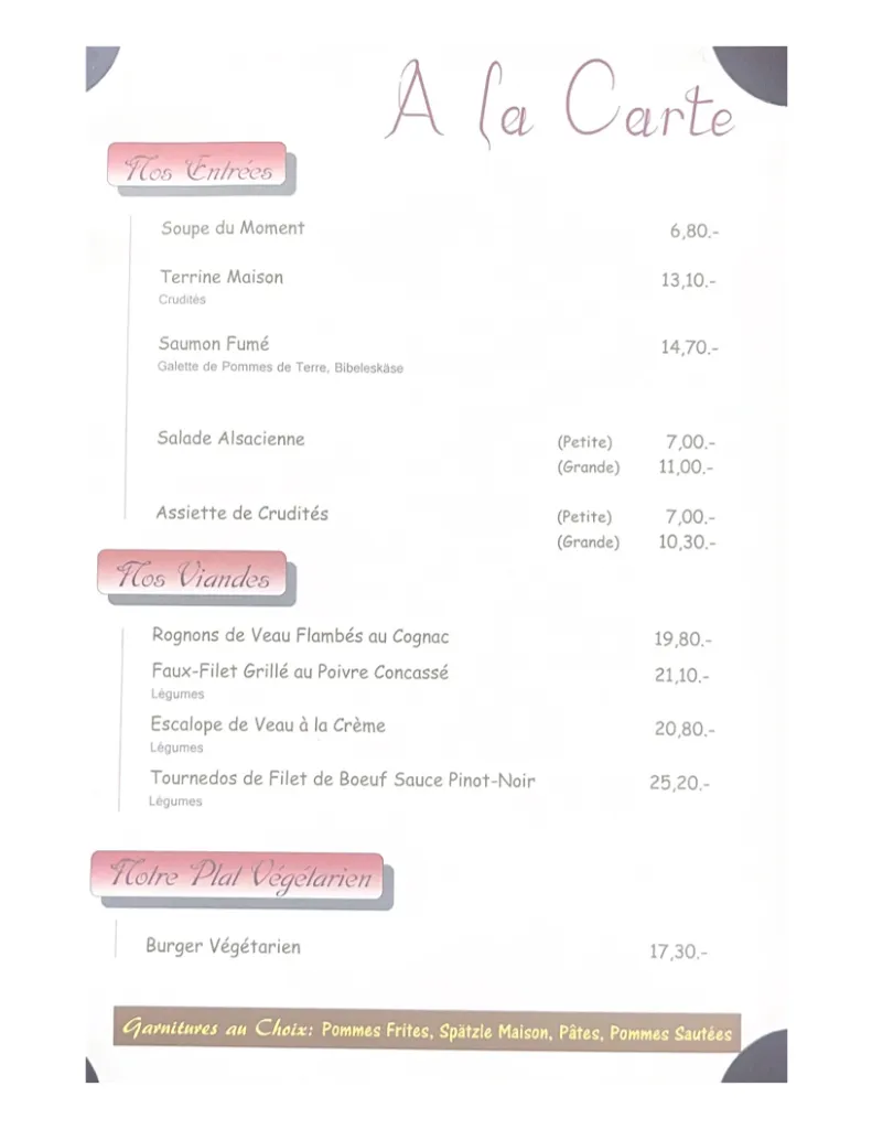 Menu_Auberge De La Ferme_Kintzheim_image_1