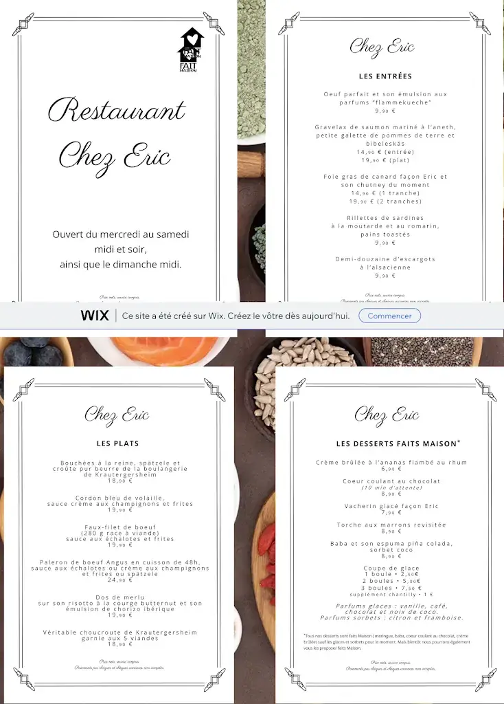 Menu_Restaurant Chez Eric_Krautergersheim_immagine_1