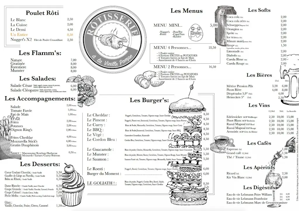 Menu_Rôtisserie de la Vieille Pompe_Kunheim_image_1