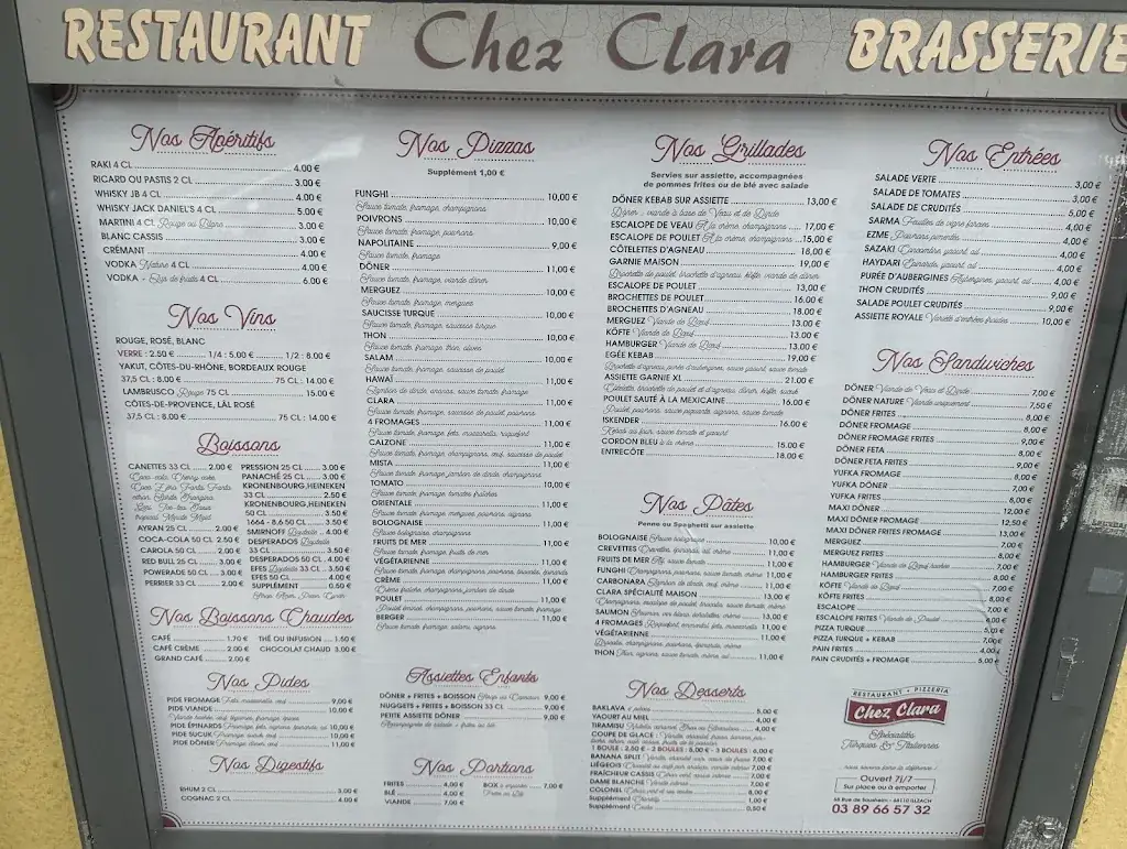 Menu_Chez Clara Illzach_Illzach_image_1