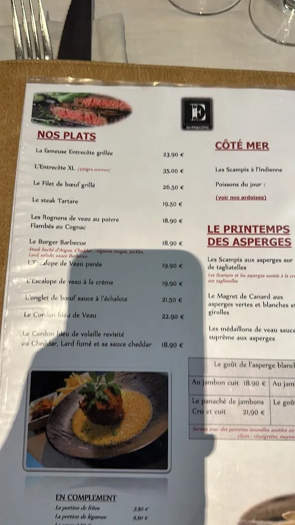 Menu_L'Entrecôte de Mulhouse_Mulhouse_image_3