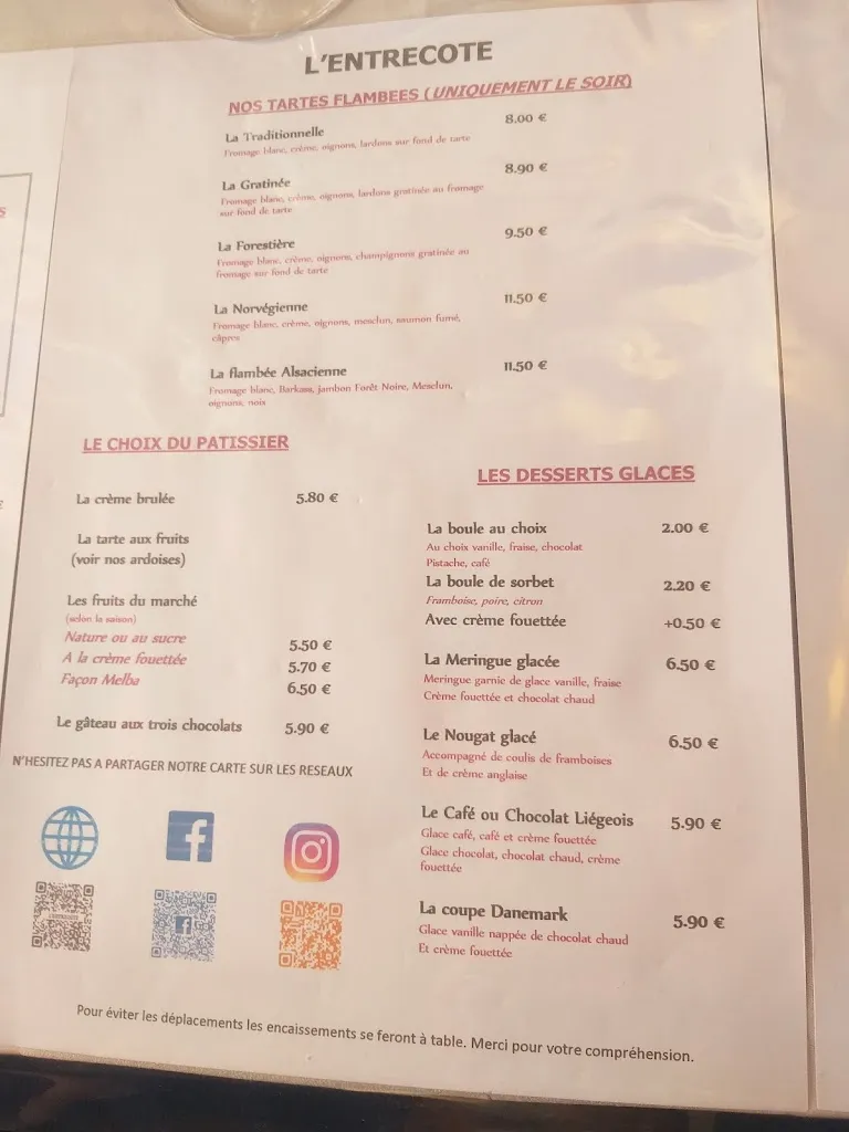 Menu_L'Entrecôte de Mulhouse_Mulhouse_image_4