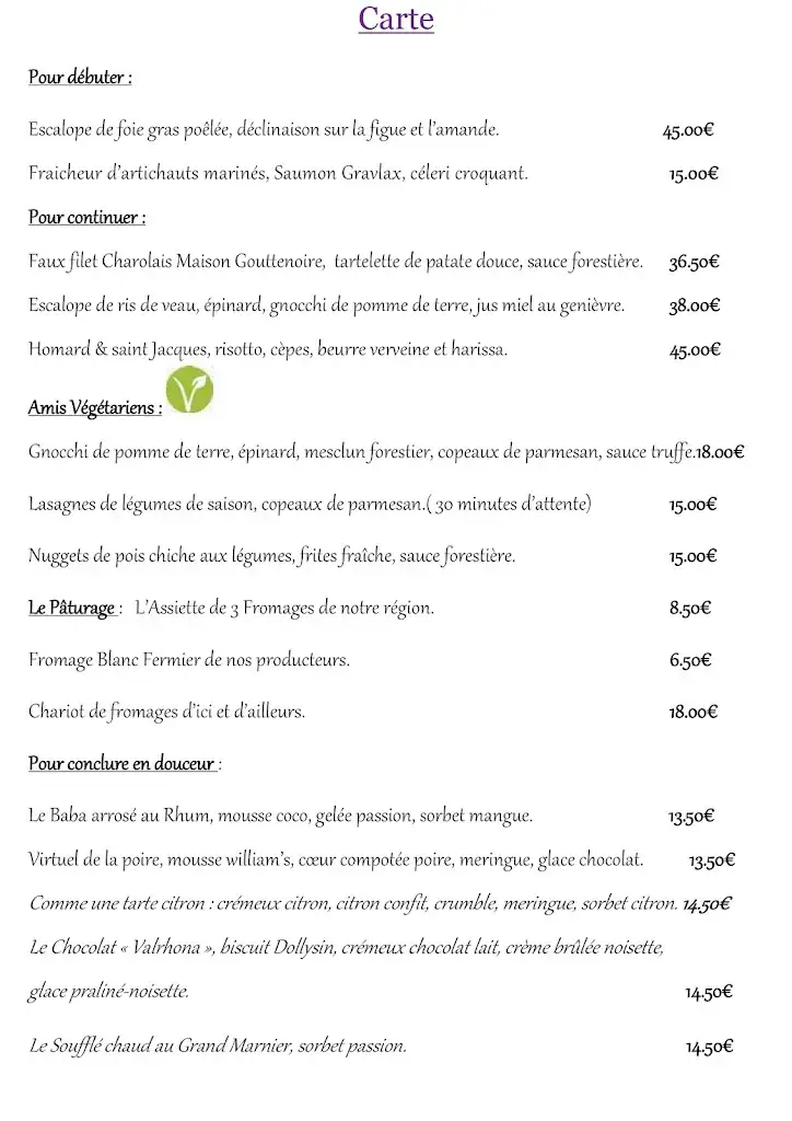 Menu_Restaurant et Hotel Le Relais de l'Abbaye_Charlieu_image_1