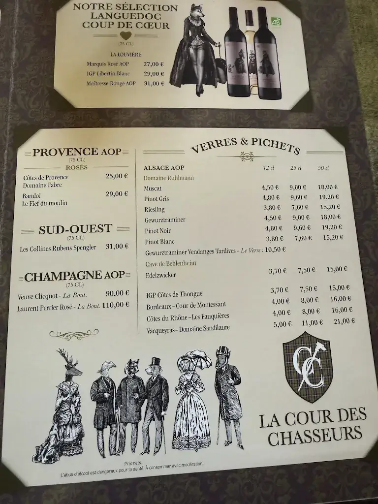 Menu_Restaurant La Cour des Chasseurs_Wantzenau_image_2