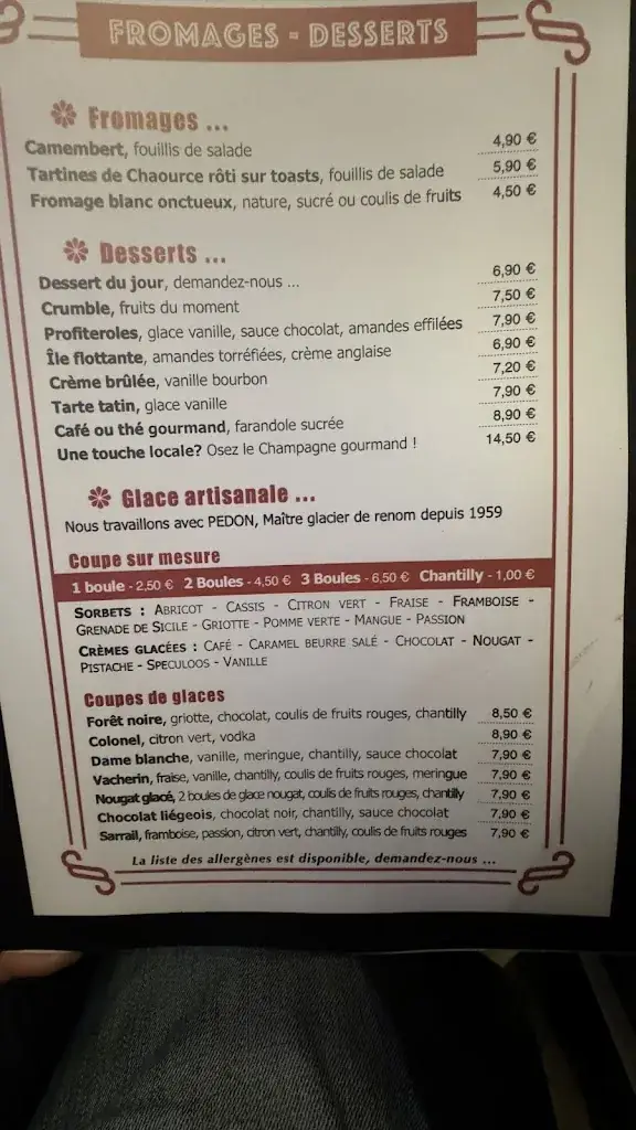 Menu_Restaurant Le Sarrail_Chapelle-Saint-Luc_image_4