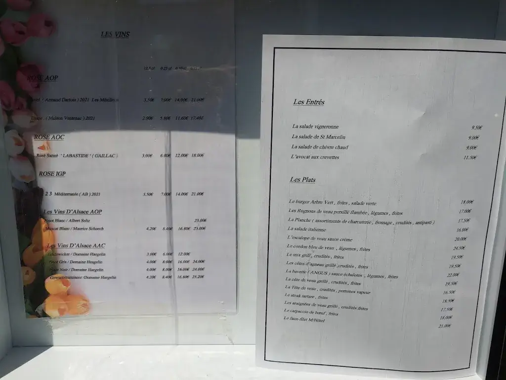 Menu_A L'Arbre Vert_Kingersheim_image_1