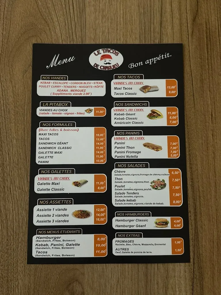 Menu_Le tacos de Charlieu_Charlieu_image_1