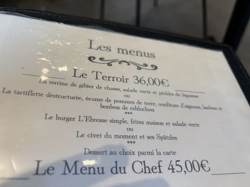 Menu_Restaurant L’Ebresse_Bresse_image_1
