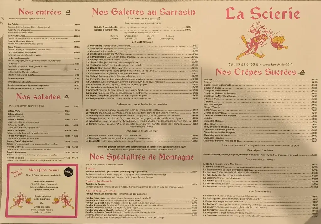 Menu_La Scierie crêperie restaurant La Bresse_Bresse_image_1